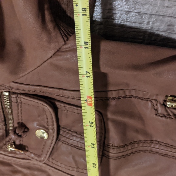Michael Kors Leather hooded jacket - Picture 8 of 13